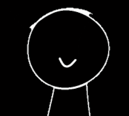 a black and white drawing of a person 's face with a circle around it and a smiley face .