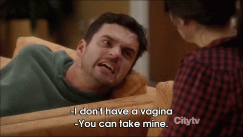 Would You Like To Have A Vagina? GIF - New Girl Nick Miller Jake Johnson GIFs