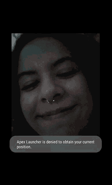 an apex launcher is denied to obtain your current position ..