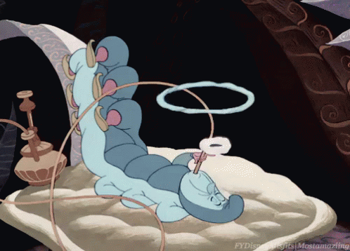 Disney Vape Bro GIF - Catterpillar Cartoon Disney GIFs