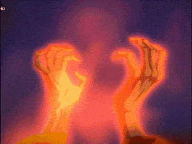 a cartoon drawing of a person 's hands with the word hd on the bottom left