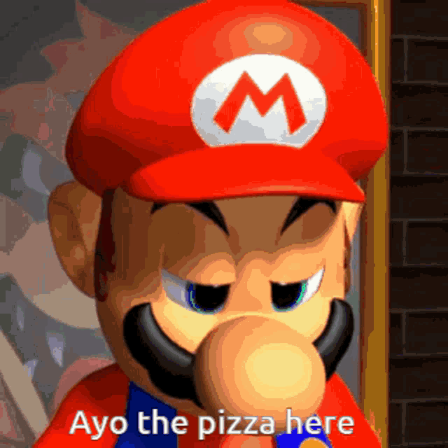 Ayo The Pizza Here Mario GIF - Ayo The Pizza Here Mario Mario Falls Down The Stairs GIFs