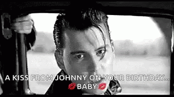 Johnny Depp Kisses GIF - Johnny Depp Kisses Happy Birthday GIFs