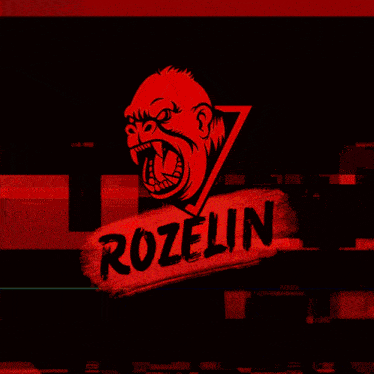 a picture of a gorilla with the word rozelin under it