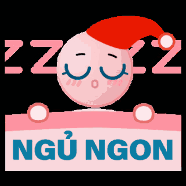 a cartoon character with a red hat and a sign that says zzz