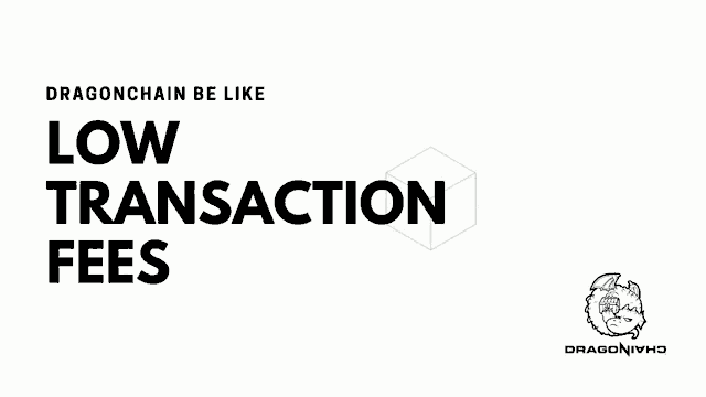 a black and white drawing of blocks with the words `` low transaction fees '' .