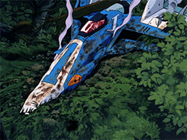 a blue and white jet with the number 1 on the side