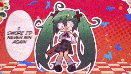 a cartoon of a girl with green hair and glasses holding a book .