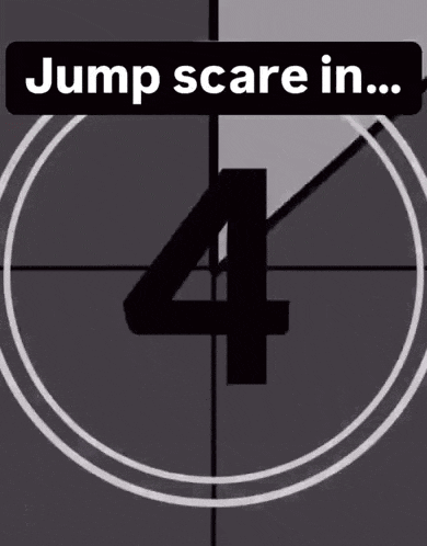 a black and white countdown with the number four in the center .