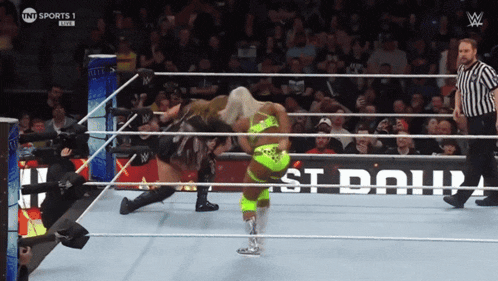 a wrestling match is being shown on tnt sports 1 live