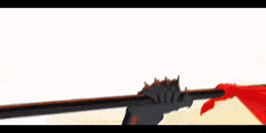 a cartoon drawing of a sword and a flame