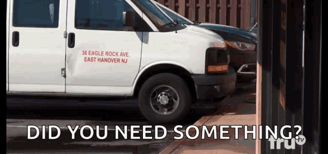 a white van with the words 36 eagle rock ave east hanover nj on the side