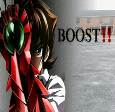 a cartoon character with the word boost on the bottom right