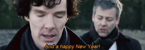 Sherlock Happy New Year GIF - Sherlock Happy New Year Benedict Cumberbatch GIFs