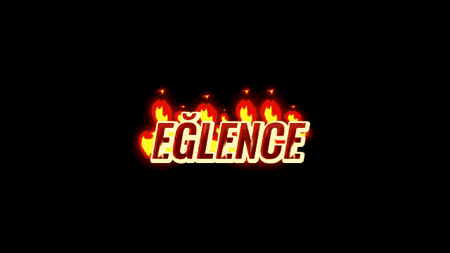 the word eglence is on a black background