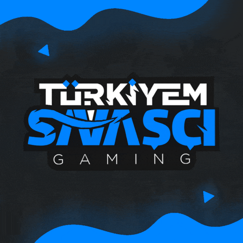 a logo for turkeyem savasci gaming with a blue and black background