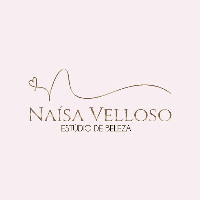 a logo for naisa velloso estudio de beleza with a heart