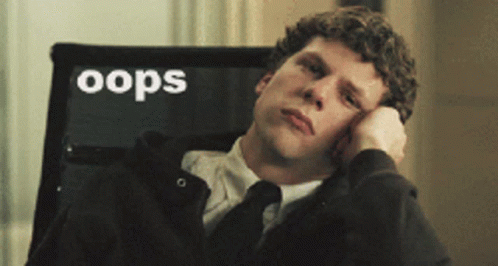 Oops The Social Network GIF - Oops The Social Network Jesse Eisenberg GIFs