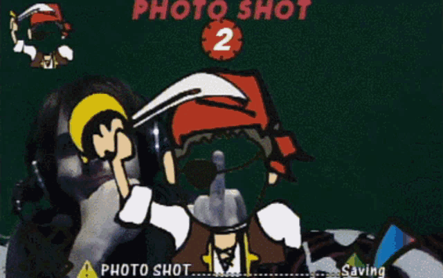 a cartoon character giving the middle finger with the words photo shot below