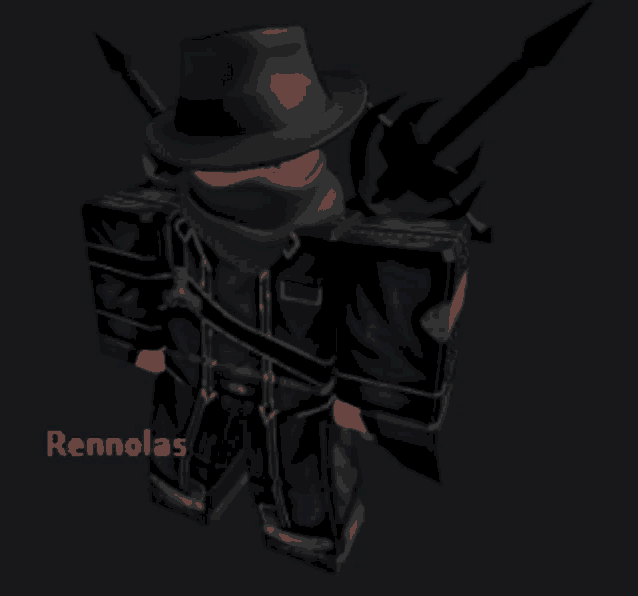a roblox character with the name rennolas on the bottom