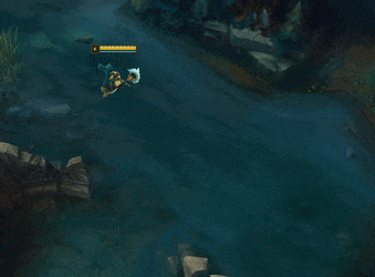 a video game screen shows a monster swimming in the water