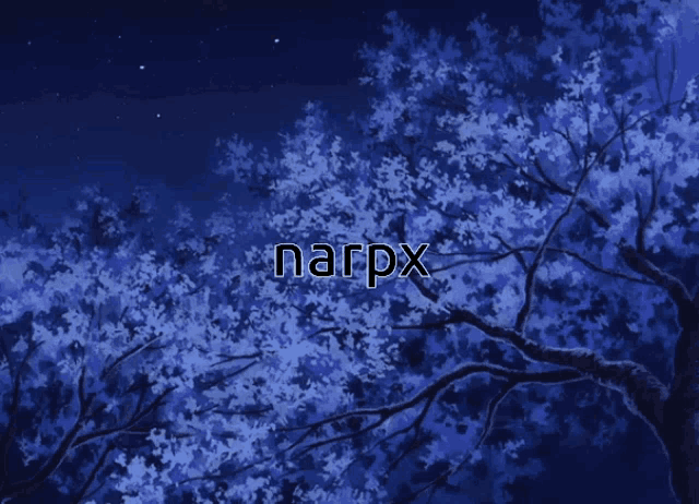 a painting of a tree with the word narpx below it