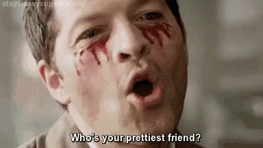 W Hos Your Pretiest Friend Castiel GIF - W Hos Your Pretiest Friend Castiel Supernatural GIFs