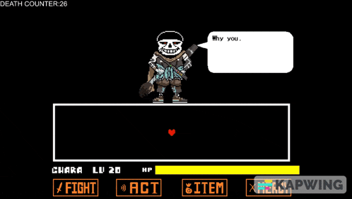a screenshot of a video game called death counter 26 with a skeleton holding a gun