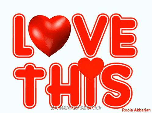 a red sign that says love this with a heart