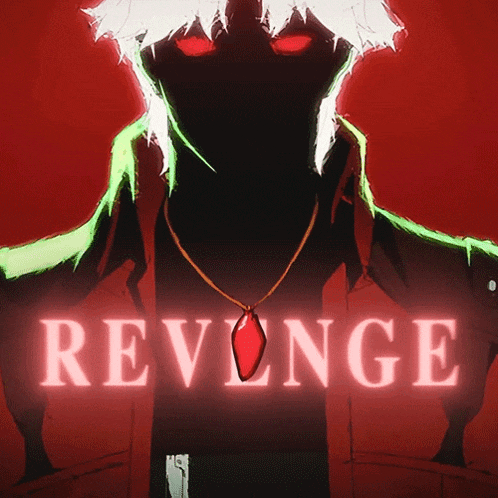 a poster for revenge shows a silhouette of a person