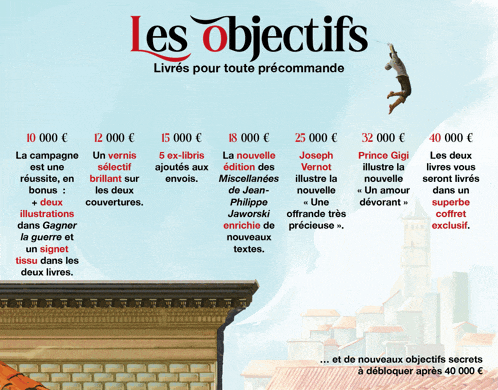 an advertisement for les objectifs in french