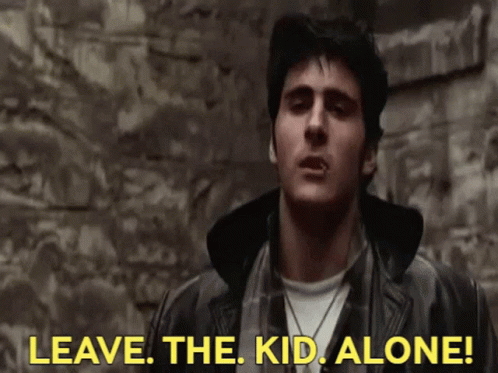The Wanderers Leave The Kid Alone GIF - The Wanderers Leave The Kid Alone Leave Him Alone GIFs