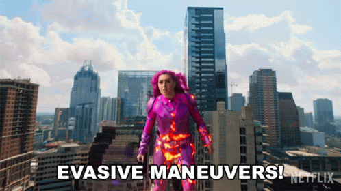 Evasive Maneuvers Lavagirl GIF - Evasive Maneuvers Lavagirl We Can Be Heroes GIFs