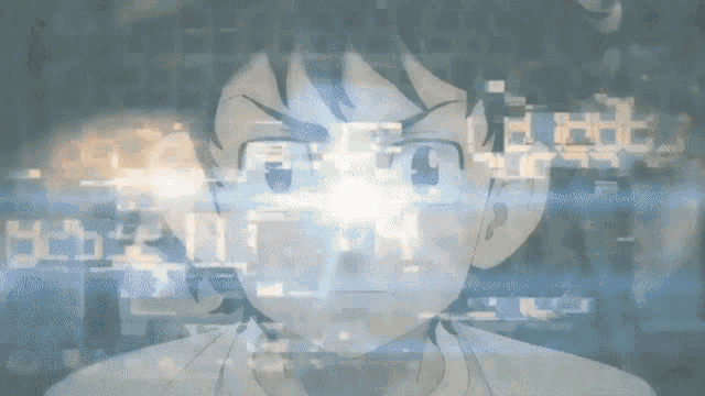 a close up of a person 's face surrounded by numbers