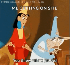 a cartoon of a man and a woman talking about getting on site