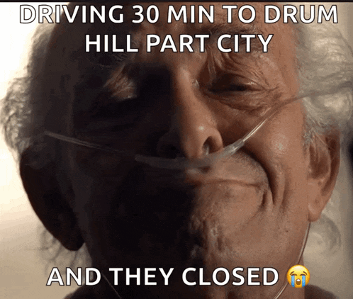 an elderly man with an oxygen tube in his nose is crying while driving 30 min to drum hill part city