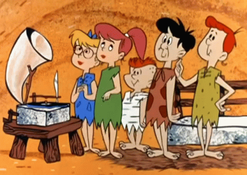 The Flintstones Listening To Music GIF - The Flintstones Listening To Music Grooving GIFs