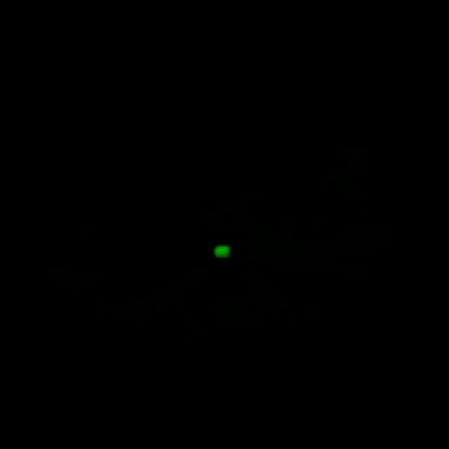 green smoke is coming out of a hole in the ground