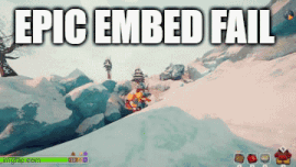 a screenshot of a video game with the words epic embedded fail