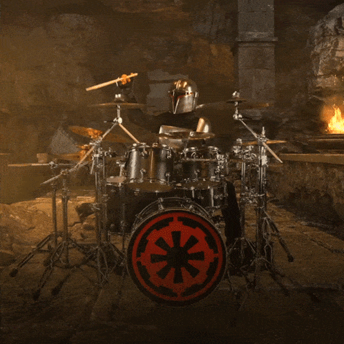 Playing The Drums Boba Sett GIF - Playing The Drums Boba Sett Galactic Empire GIFs