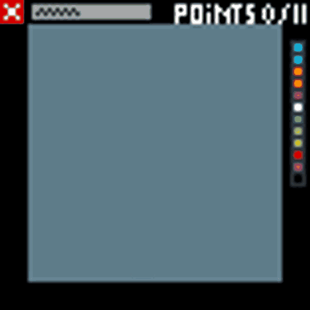 a screenshot of a computer screen that says points 0/11 on it