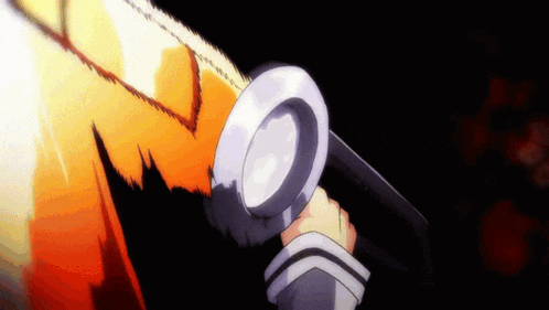 a person is using a chainsaw to cut a piece of paper