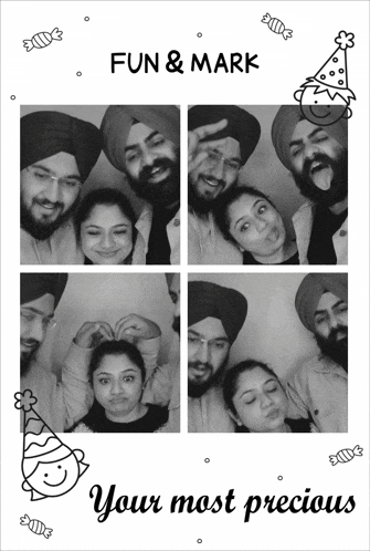 a black and white photo with the words fun & mark your most precious on it