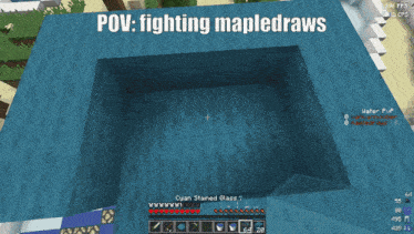 a screen shot of a video game with the words pov fighting mapledraws