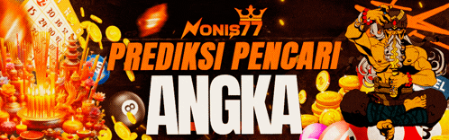 a poster for monis77 prediksi pencari angka shows a man with a crown on his head