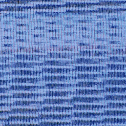 it is a close up of a blue and white striped fabric .
