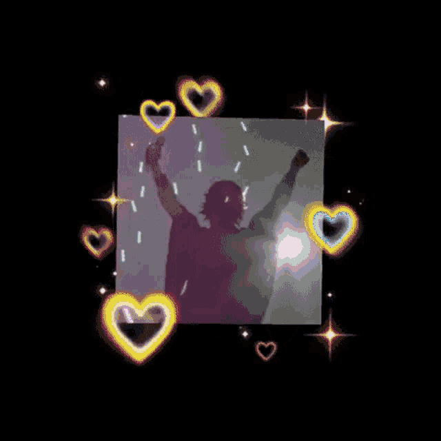a silhouette of a person is projected on a screen