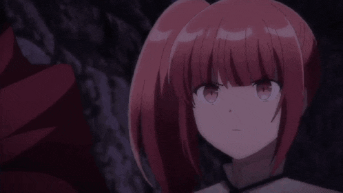 a close up of a red haired anime girl with the words `` regardless '' written below her .