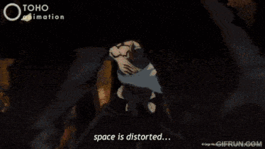 a gif from toho animation shows a person being thrown in the air