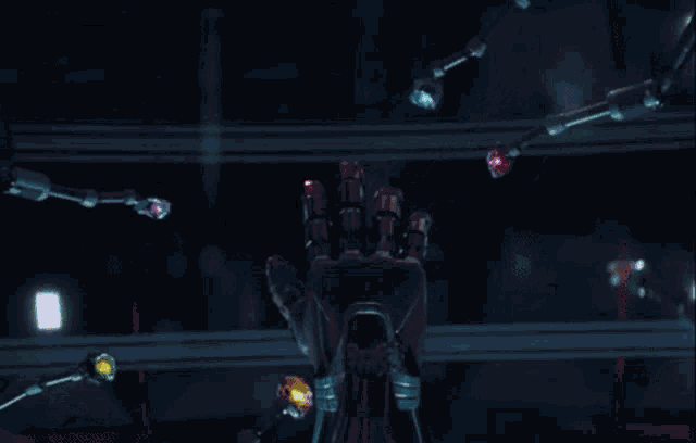 a close up of a glove with the infinity stones in it